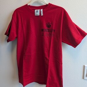 red adidas Mexico City-exclusive tee